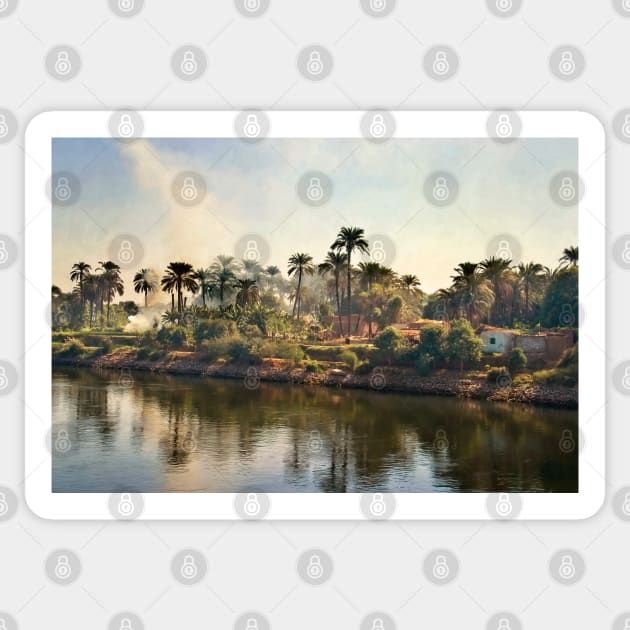 A Village By The River Nile Sticker by IanWL